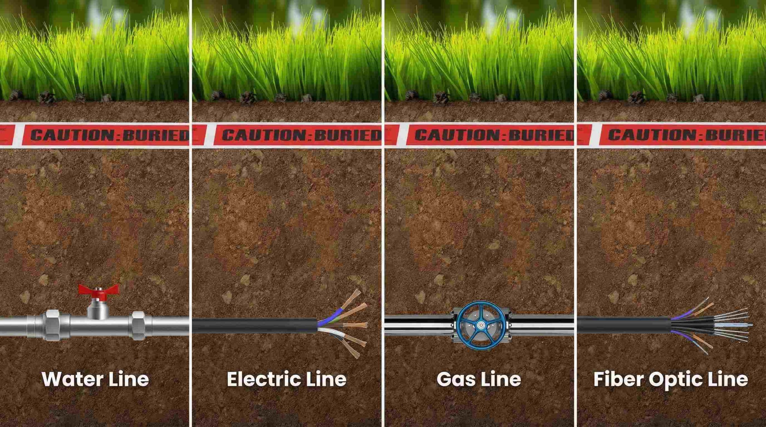 Detectable Underground Warning Tape