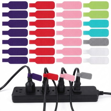 Hook and loop cable label