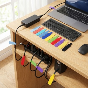 Hook and loop cable label