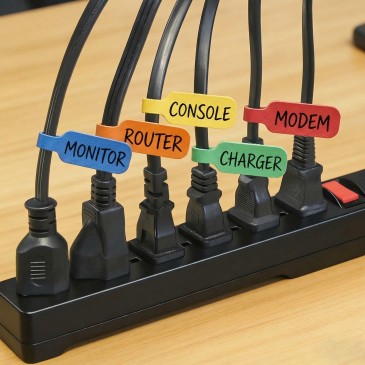 Hook and loop cable label